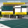 VEVOR Inground Pool Safety Cover, 18 x 34 ft Rectangular Winter Pool Cover with Left Step, Triple Stitched, High Strength Mesh PP Material, Good Rain