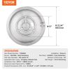 VEVOR 19 inch Round Drop-in Fire Pit Pan, Stainless Steel Fire Pit Burner, Natural & Propane Gas Fire Pan 92,000 BTU with Lid, for Indoor or Outdoor U