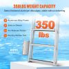 VEVOR Dock Ladder, Retractable 5 Steps, 350 lbs Load Capacity, Aluminum Alloy Pontoon Boat Ladder with 66.9''-78.9'' Adjustable Height, 4'' Wide Step