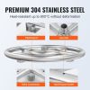 VEVOR 12 inch Round Drop-in Fire Pit Pan, Stainless Steel Fire Pit Burner Kit, Natural & Propane Gas Fire Pan with 92,000 BTU for Indoor or Outdoor Us