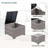 TOPMAX 6-Piece Outdoor Sofa Set, PE Wicker Rattan Sofa with 2 Corner Chairs, 2 Single Chairs, 1 Ottoman and 1 Storage Table, All-weather Conversationa