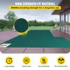 VEVOR Inground Pool Safety Cover, 18 x 34 ft Rectangular Winter Pool Cover with Left Step, Triple Stitched, High Strength Mesh PP Material, Good Rain