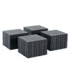 Plastic Interlocking Deck Tiles,44 Pack Patio Deck Tiles,11.8"x11.8" Square Waterproof Outdoor Floor All Weather Use, Patio Floor Decking Tiles for Po