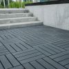 Plastic Interlocking Deck Tiles,44 Pack Patio Deck Tiles,11.8"x11.8" Square Waterproof Outdoor Floor All Weather Use, Patio Floor Decking Tiles for Po