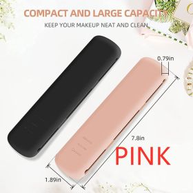 Silicone Makeup Brush Tool Storage Bag Magnetic Protective Cover (Option: pink-20√ó4.8)