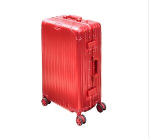 Aluminum Magnesium Alloy Trolley Case (Option: Classic Style Red-20 Inch)