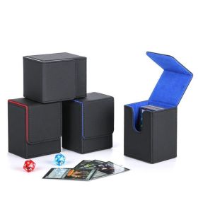 Vertical Card Box Card Storage Box (Option: Black Blue-100)