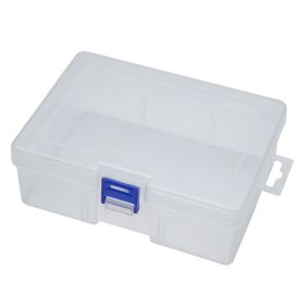 Transparent Plastic Hardware Storage Finishing Box (Color: Blue)