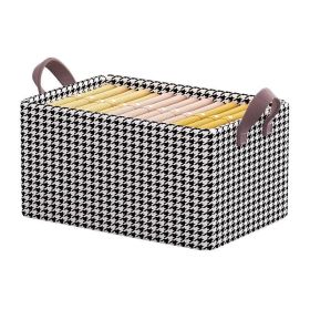 Fashion Storage Box Clothing Household (Option: Houndstooth Steel Frame-48X28X20cm)