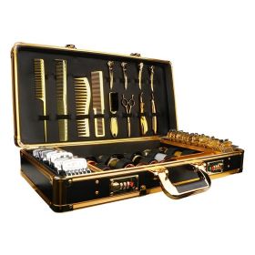 Hair Tools Password PVC Suitcase (Option: Golden Toolbox)