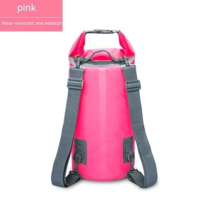 Waterproof Bag PVC Waterproof Bag Swimming Beach Drifting Camouflage Backpack (Option: Pink-30L)