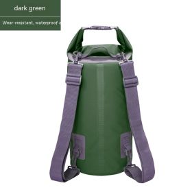 Waterproof Bag PVC Waterproof Bag Swimming Beach Drifting Camouflage Backpack (Option: Dark Green-30L)